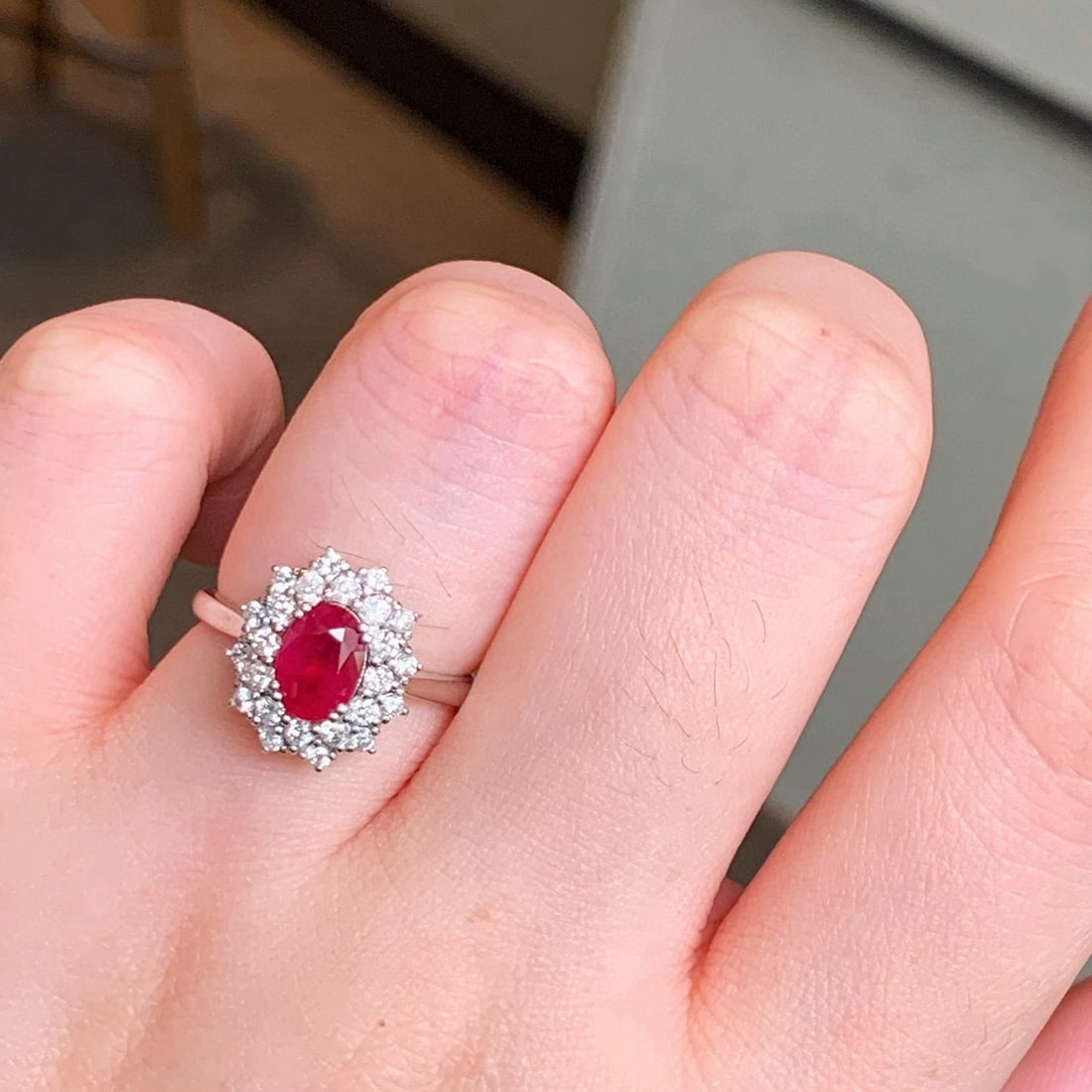 14k Gold 1.54 Ctw Natural Ruby & Diamond Ring - 6
