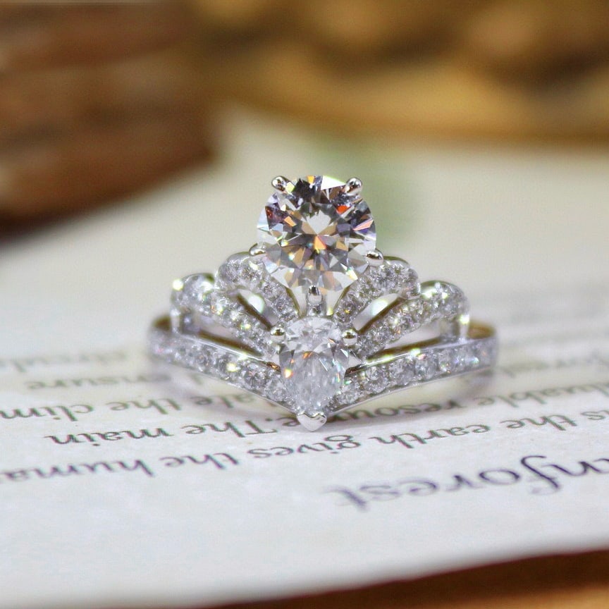 14k Gold 1.74 Ctw Natural H Diamond Ring - 2