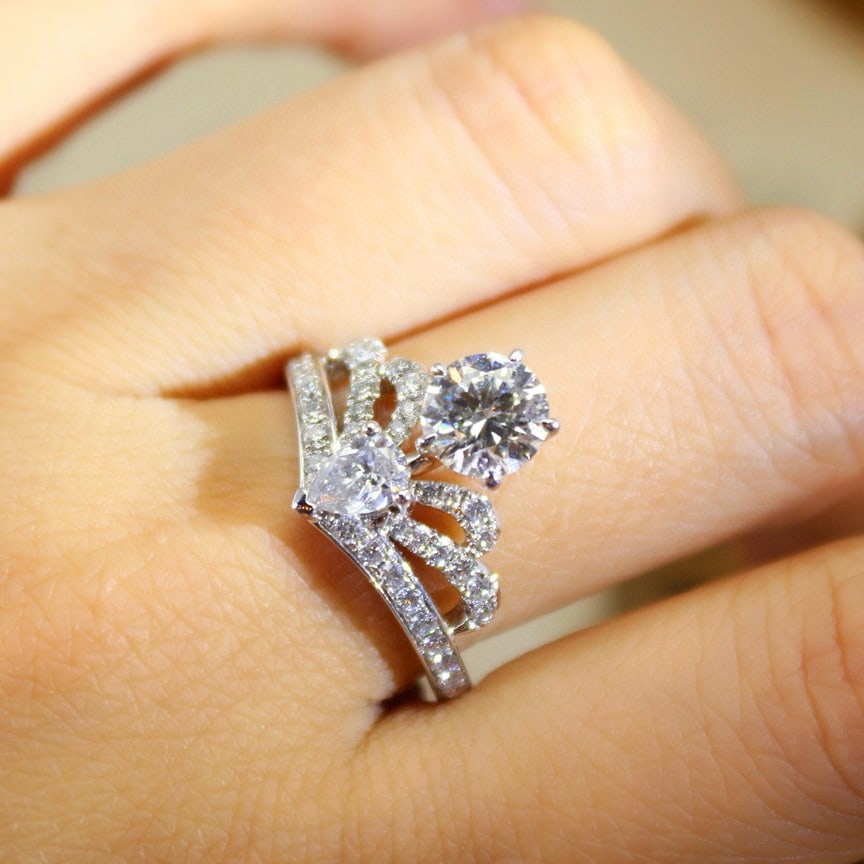 14k Gold 1.74 Ctw Natural H Diamond Ring - 4