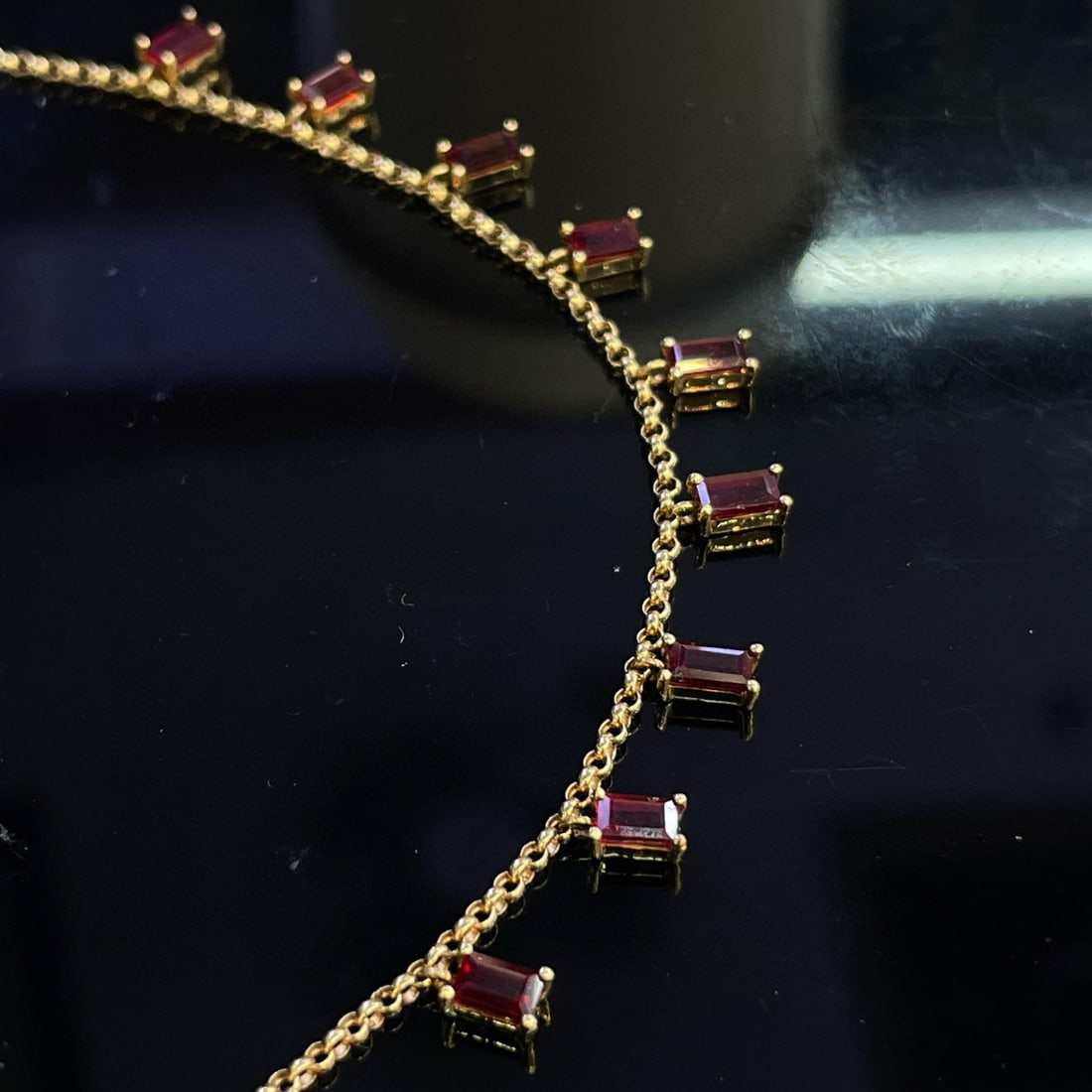 14k Gold 3.41 Ct Natural Ruby Necklace - 3