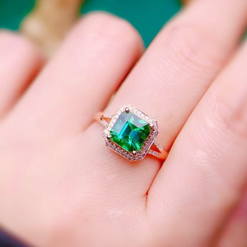 14k Gold 2.44 Ctw Natural Tourmaline & Diamond Ring - 2