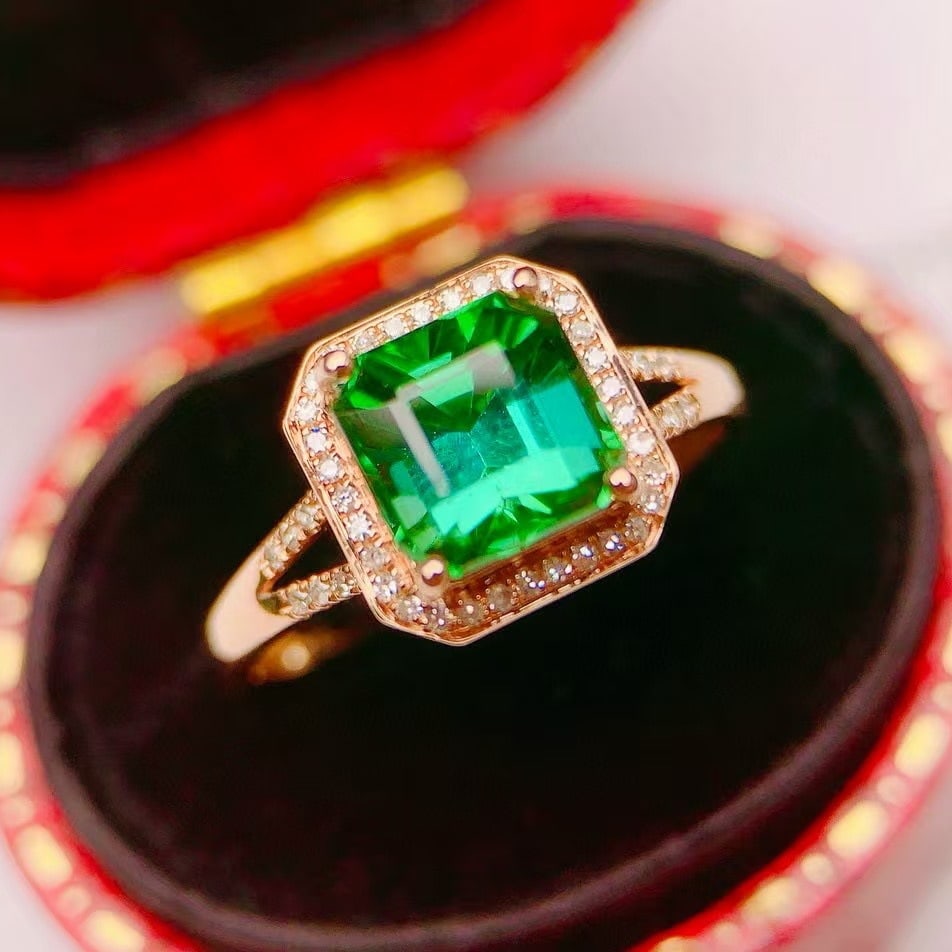 14k Gold 2.44 Ctw Natural Tourmaline & Diamond Ring - 3