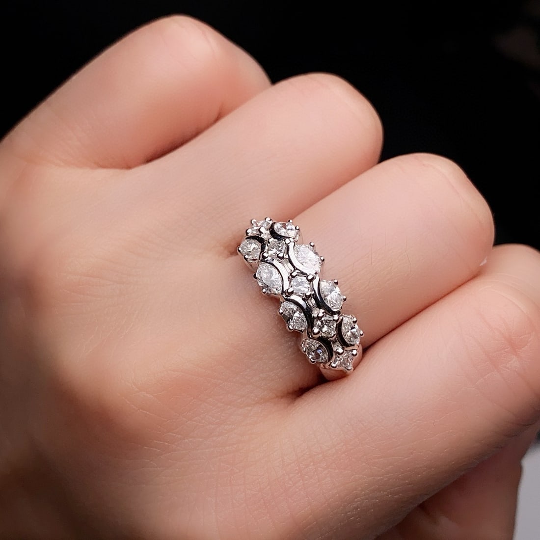 14k Gold 1.00 Ct Natural H Diamond Ring - 2