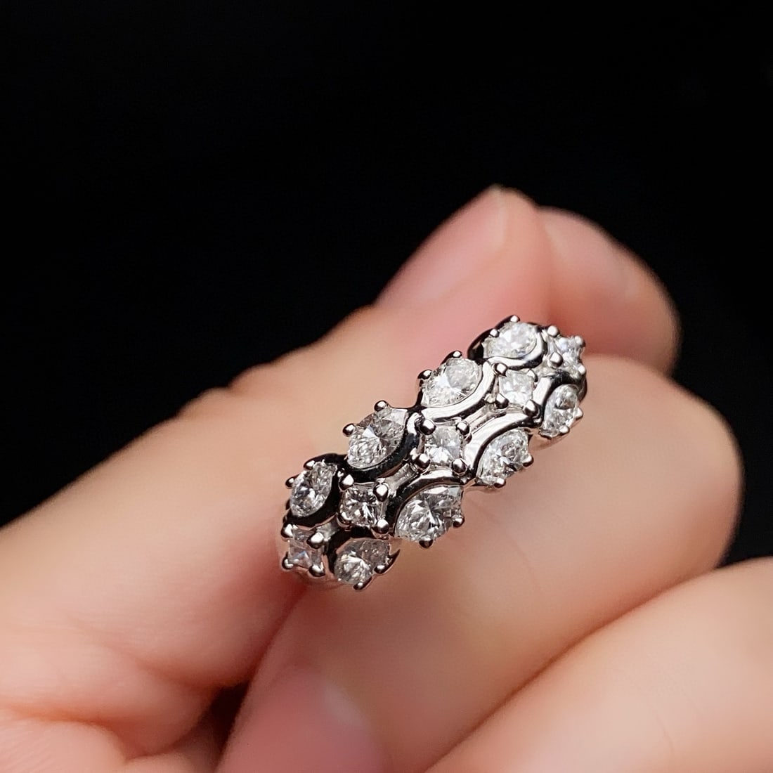 14k Gold 1.00 Ct Natural H Diamond Ring - 3