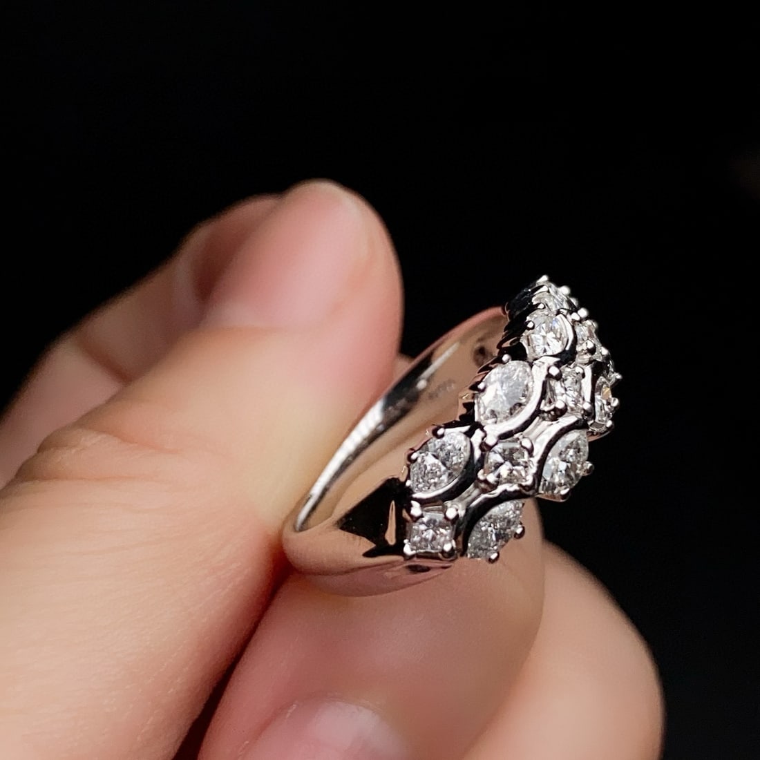 14k Gold 1.00 Ct Natural H Diamond Ring - 4