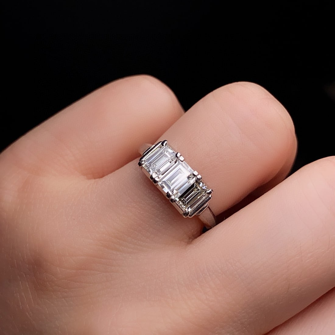 14k Gold 1.31 Ct Natural H Diamond Ring - 6