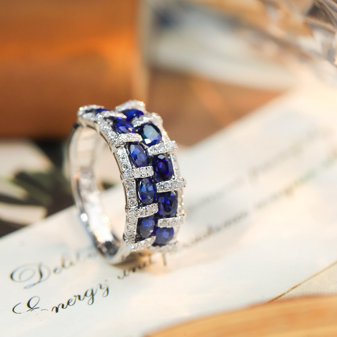 14k Gold 2.43 Ctw Natural Sapphire & Diamond Ring - 6