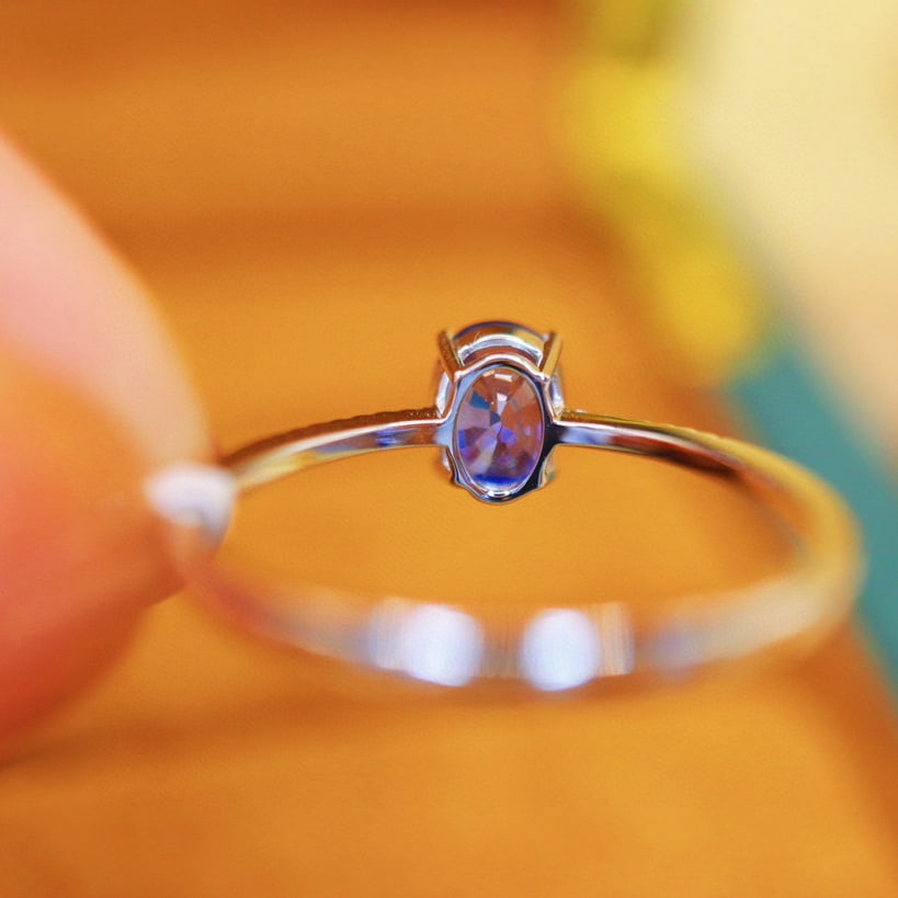 14k Gold 1.18 Ctw Natural Sapphire & Diamond Ring - 5