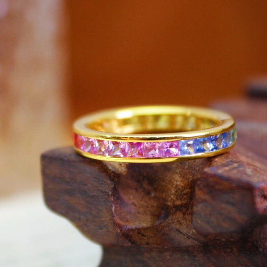14k Gold 2.11 Ct Natural Sapphire Ring - 2
