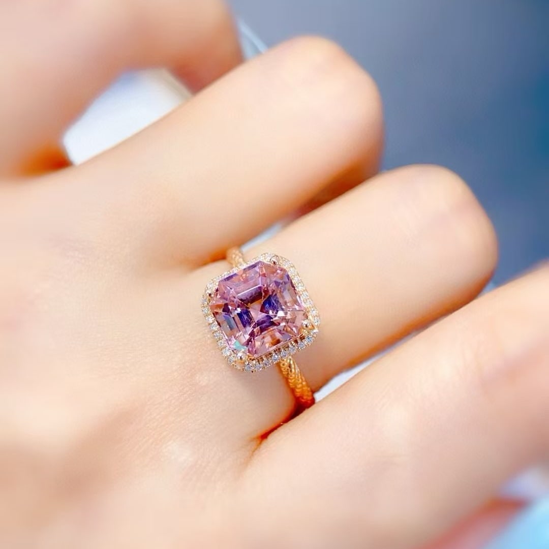 14k Gold 3.5 Ct Natural Tourmaline & Diamond Ring - 5