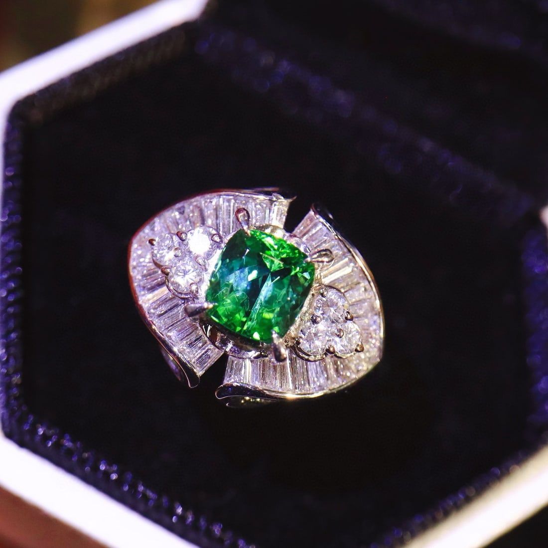 14k Gold 1.74 Ctw Natural Tourmaline & Diamond Ring - 4