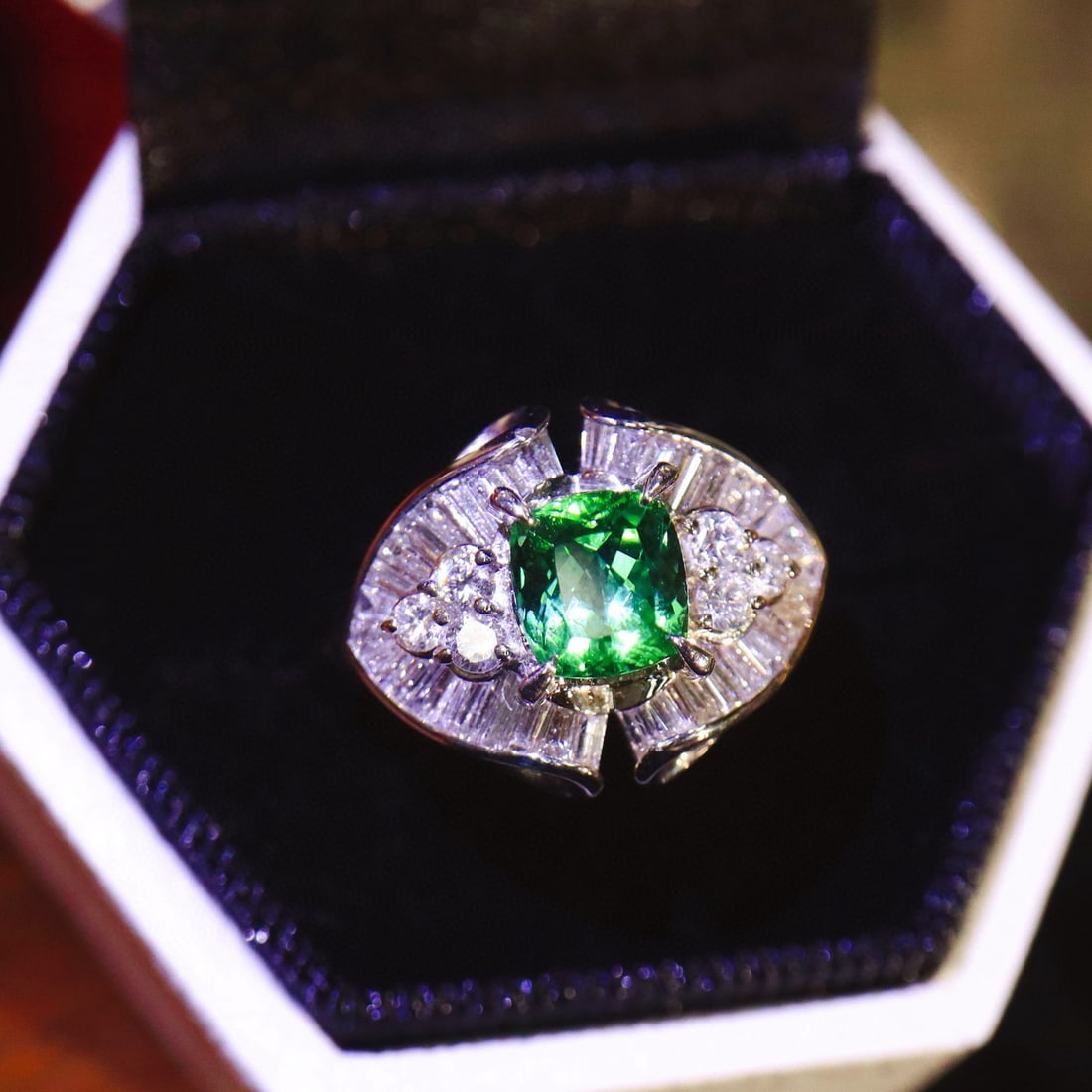 14k Gold 1.74 Ctw Natural Tourmaline & Diamond Ring - 5