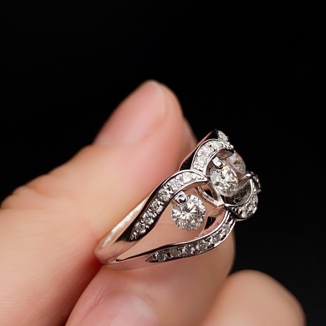 14k Gold 1.16 Ct Natural H Diamond Ring - 4