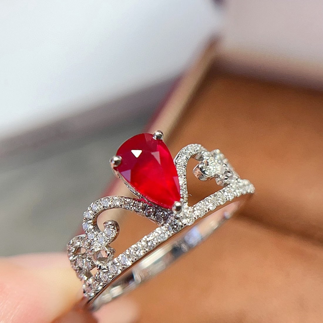 14k Gold 1.3 Ctw Natural Ruby & Diamond Ring - 2