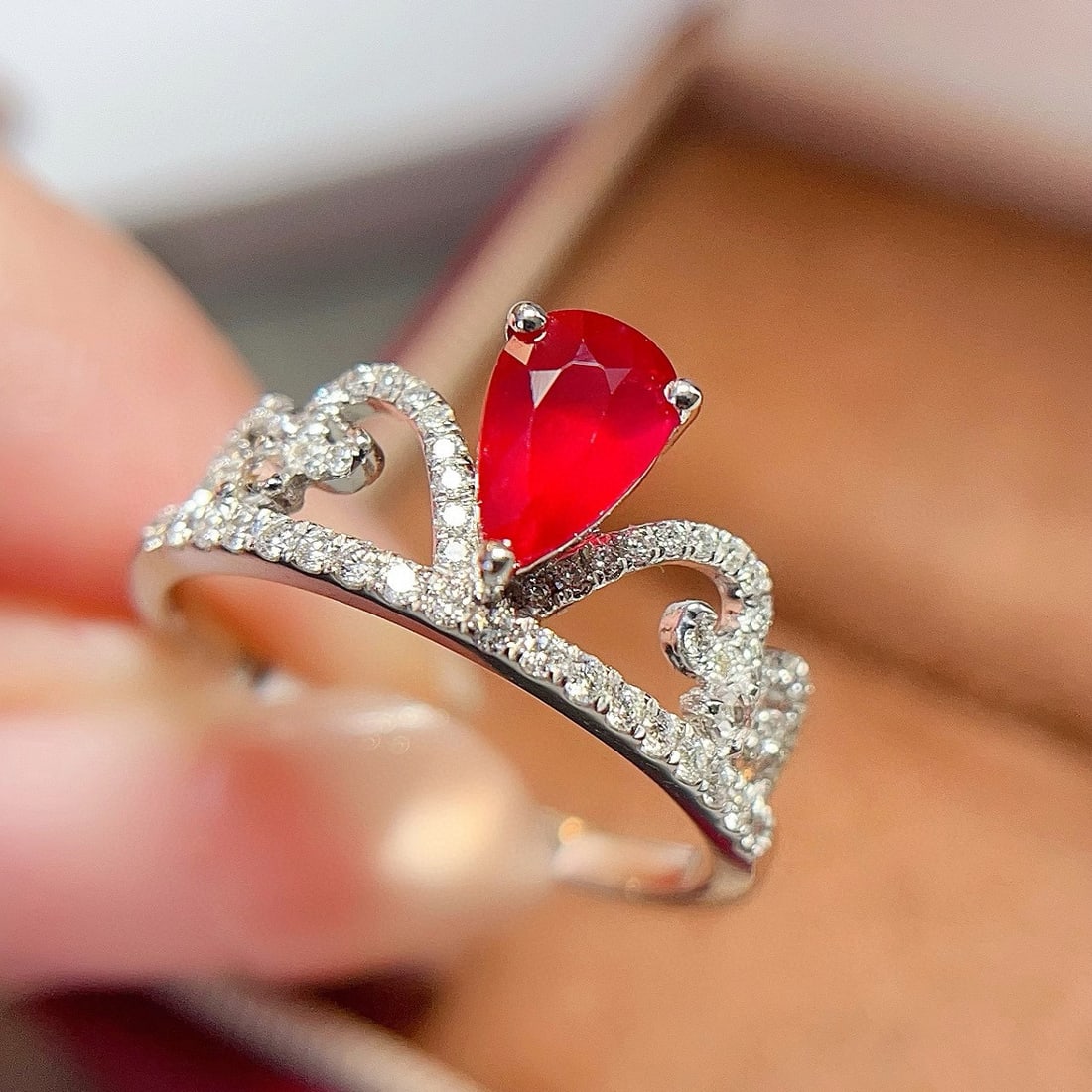 14k Gold 1.3 Ctw Natural Ruby & Diamond Ring - 4