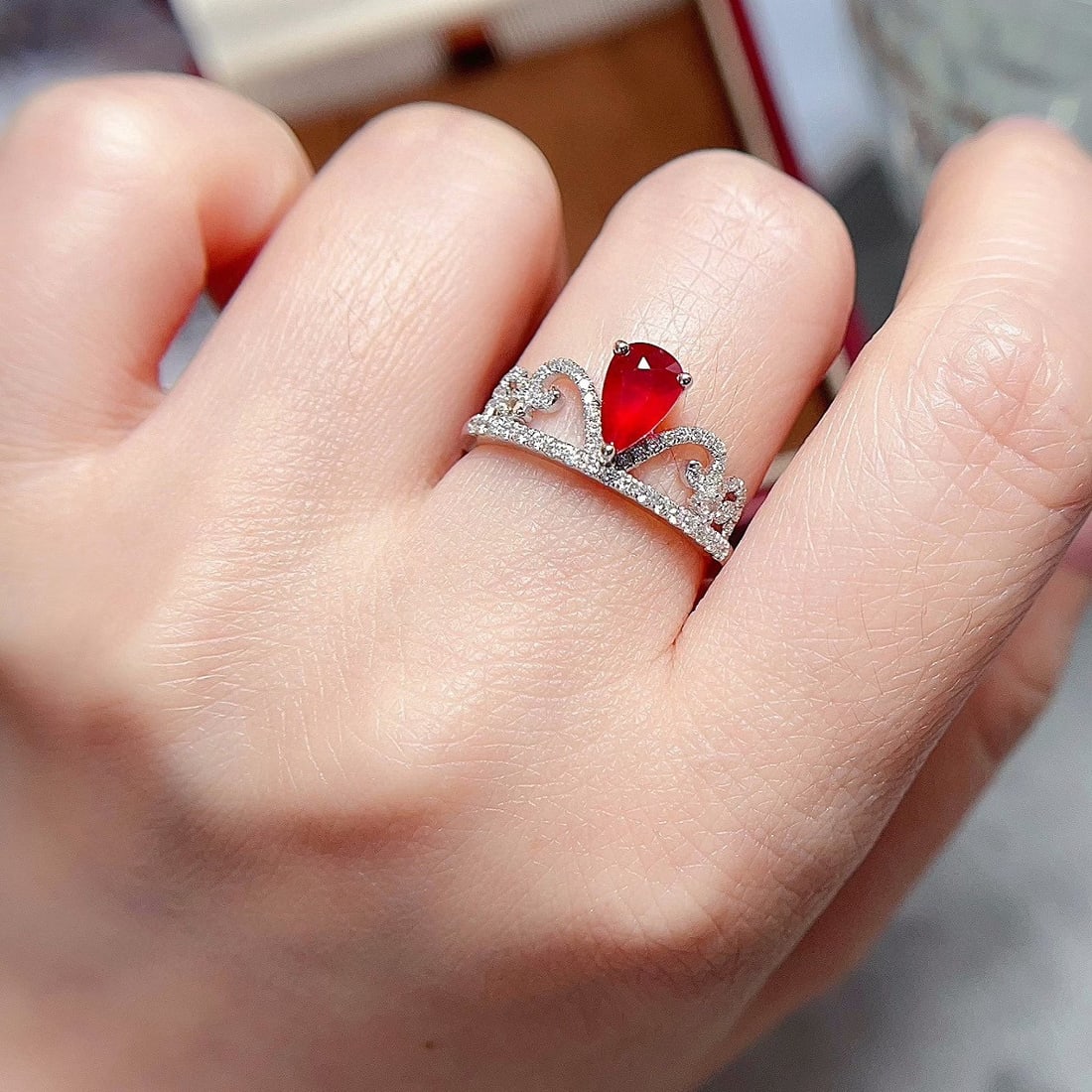 14k Gold 1.3 Ctw Natural Ruby & Diamond Ring - 6