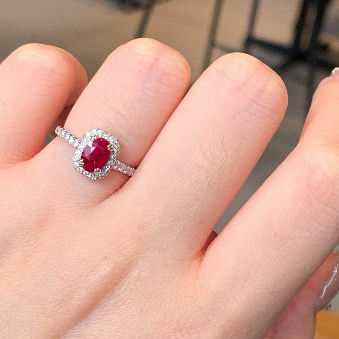 14k Gold 3.14 Ctw Natural Ruby & Diamond Jewelry Set - 8