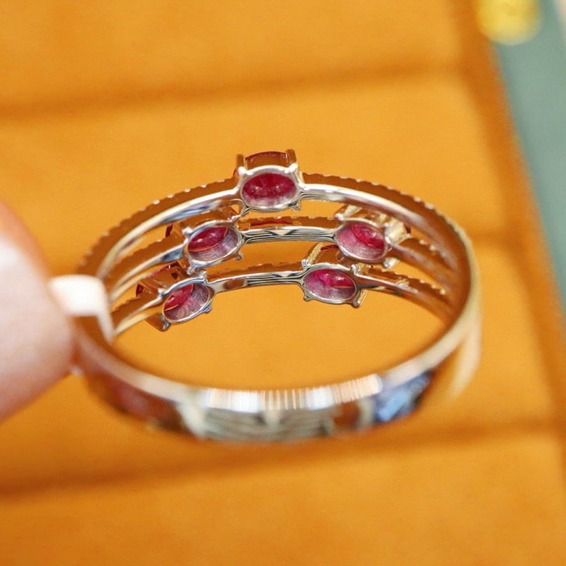 14k Gold 1.22 Ctw Natural Ruby & Diamond Ring - 4
