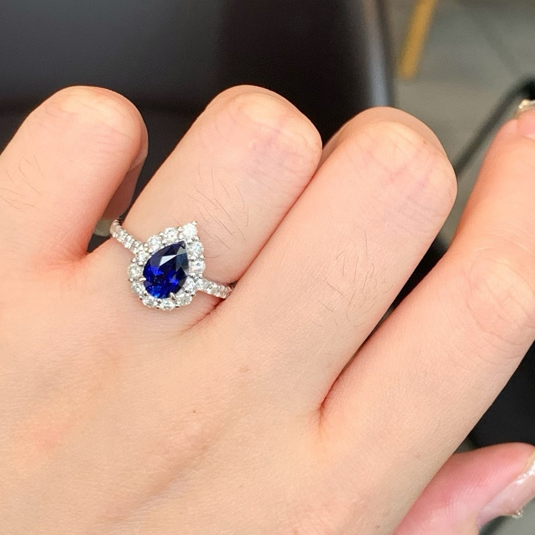 14k Gold 4.06 Ctw Natural Sapphire & Diamond Jewelry Set - 6