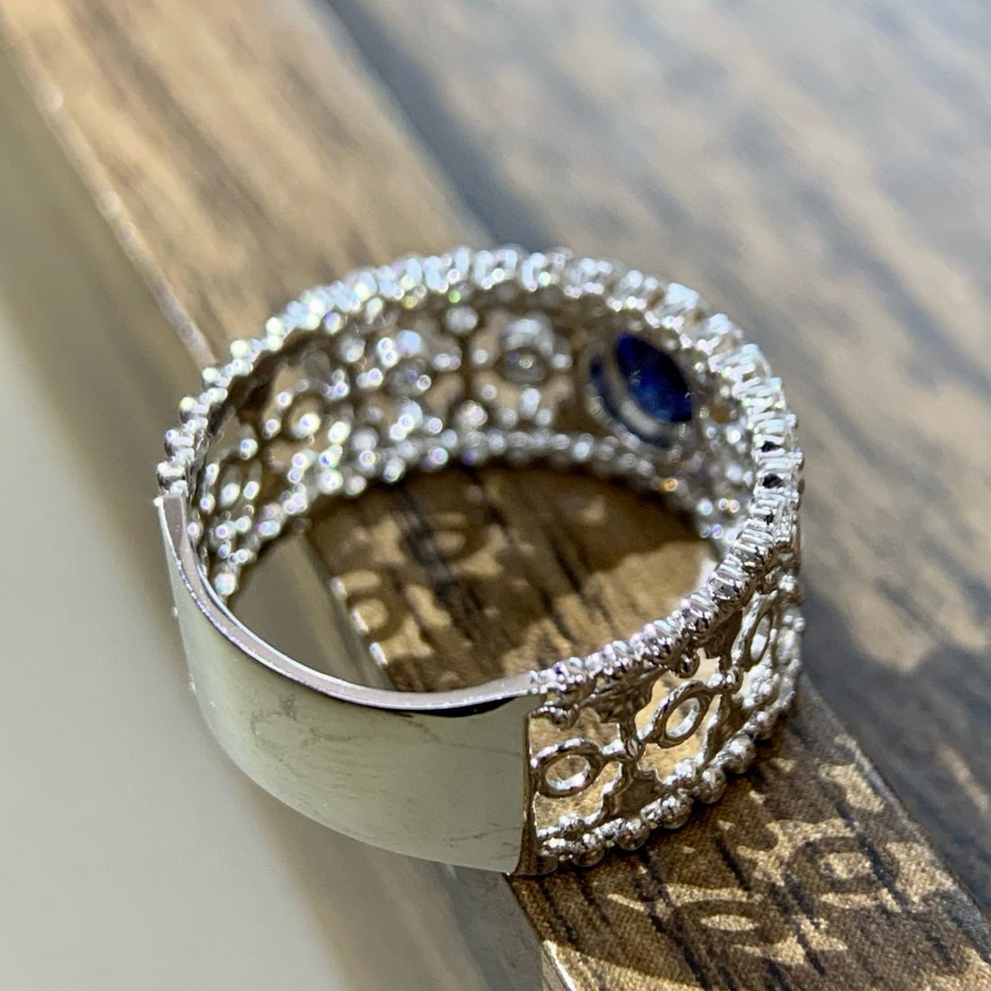 14k Gold 1.01 Ctw Natural Sapphire & Diamond Ring - 3