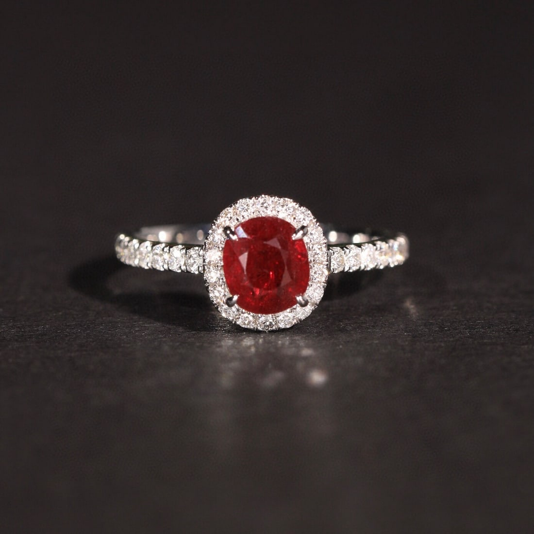14k Gold 1.24 Ct Natural Ruby & Diamond Ring (1 of 4)