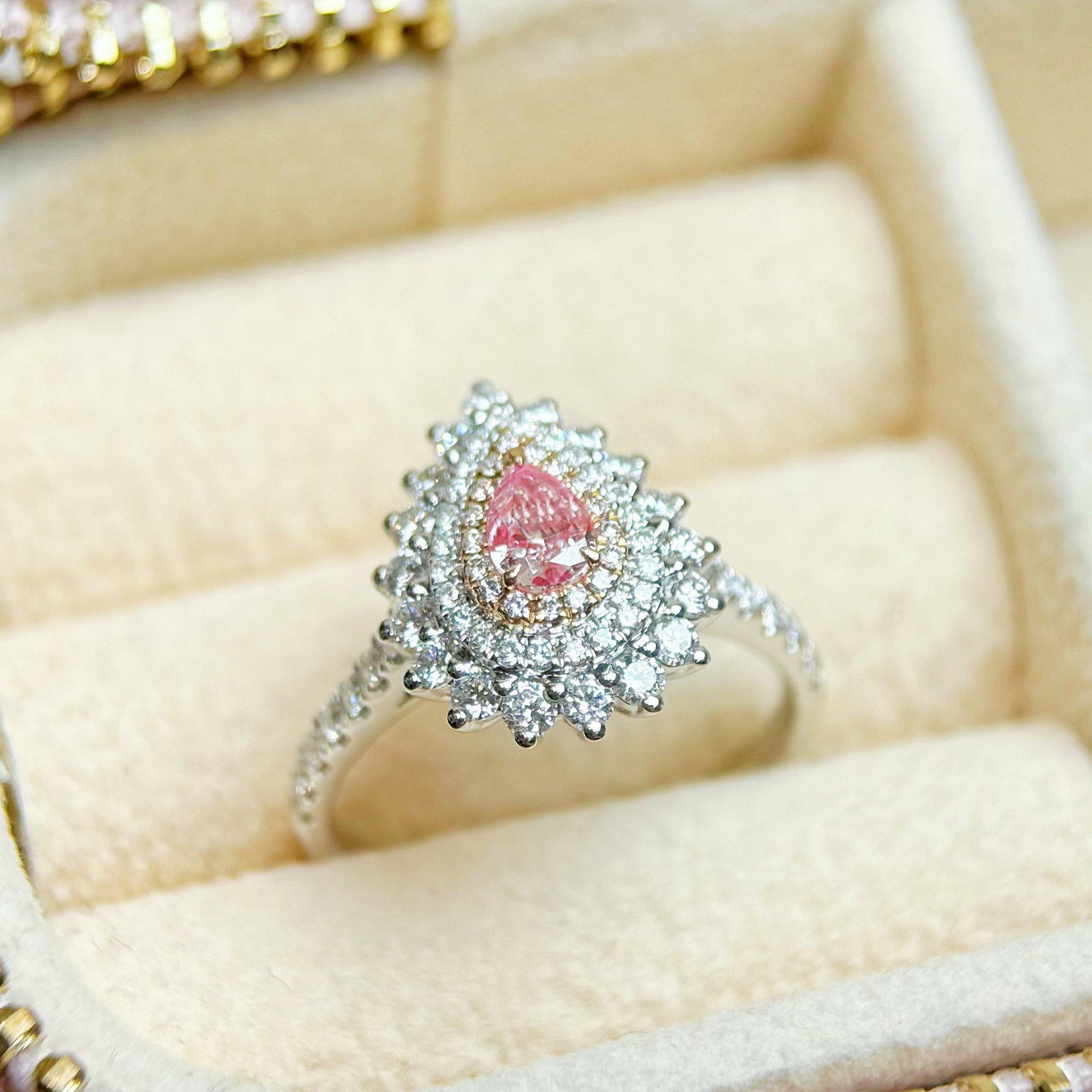 14k Gold 1.03 Ctw Natural Pink Diamond & Diamond Ring - 3