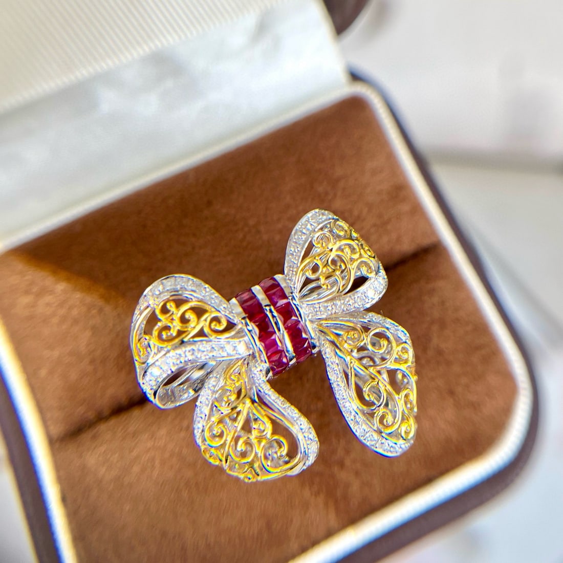 14k Gold 1.80 Ctw Natural Ruby & Diamond Ring - 2