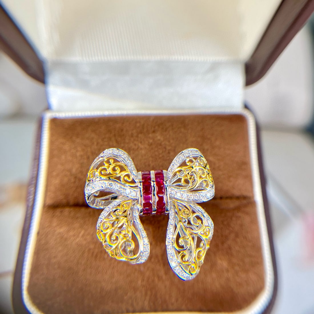 14k Gold 1.80 Ctw Natural Ruby & Diamond Ring - 4