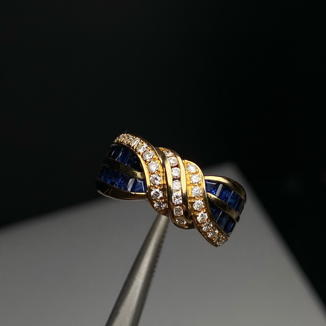 14k Gold 2.38 Ctw Natural Sapphire & Diamond Ring - 5