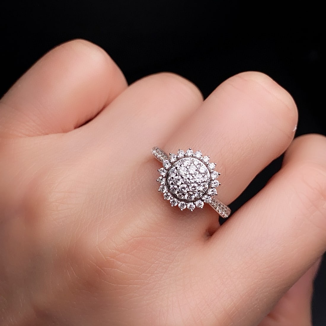 14k Gold 0.72 Ct Natural H Diamond Ring - 2