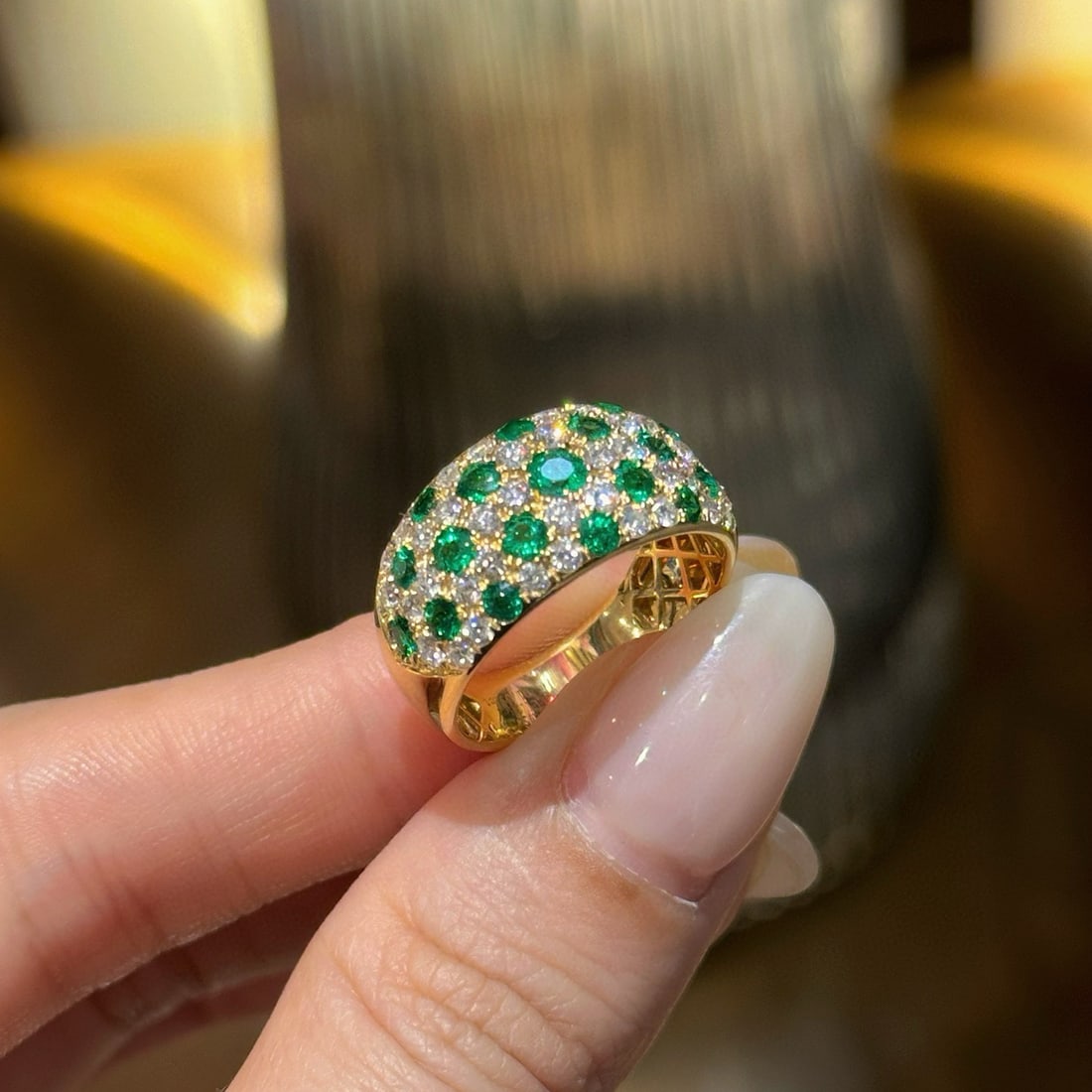 14k Gold 3.18 Ctw Natural Emerald & Diamond Ring - 2