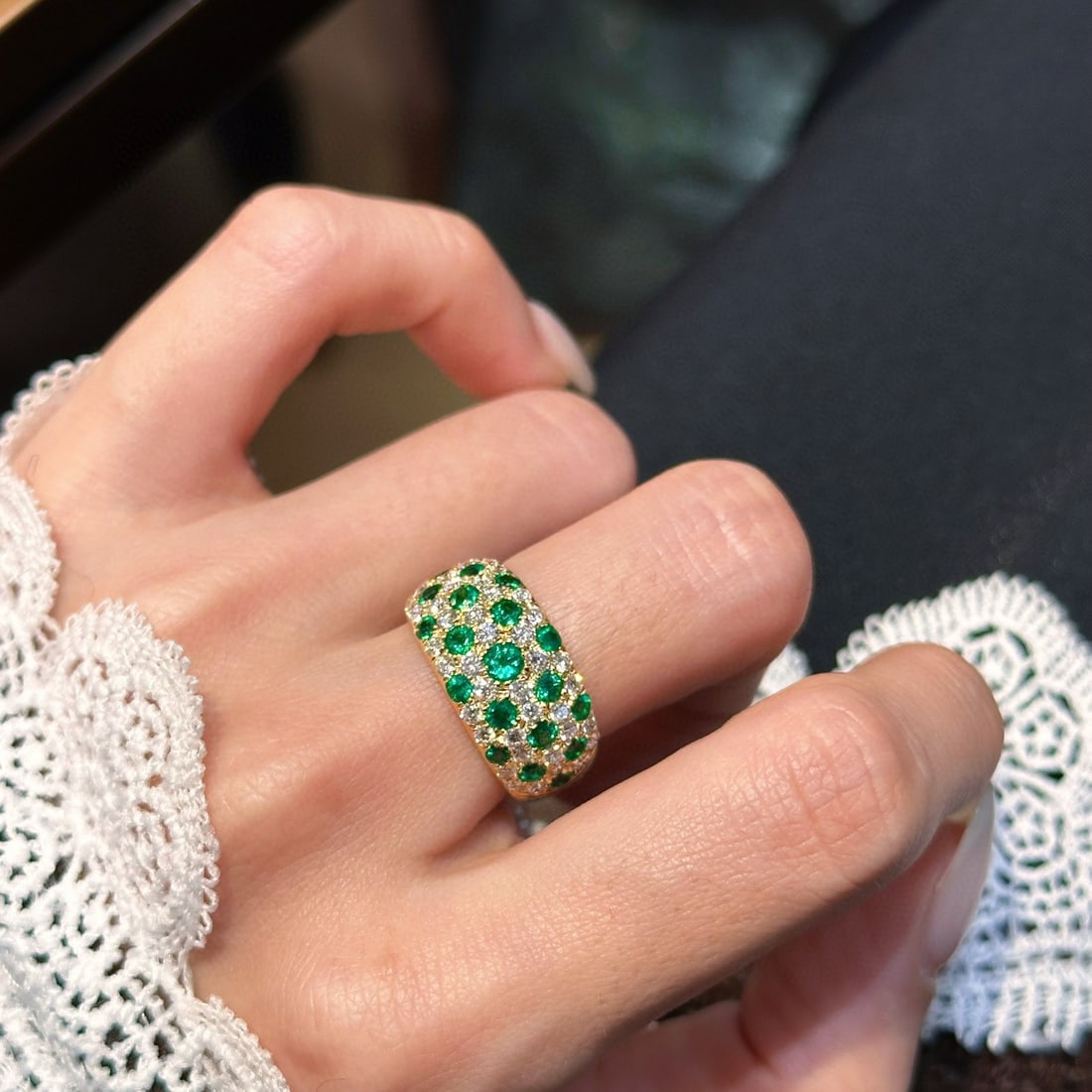 14k Gold 3.18 Ctw Natural Emerald & Diamond Ring - 3