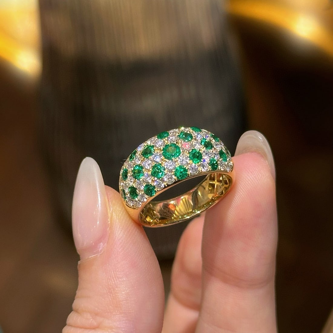 14k Gold 3.18 Ctw Natural Emerald & Diamond Ring - 4
