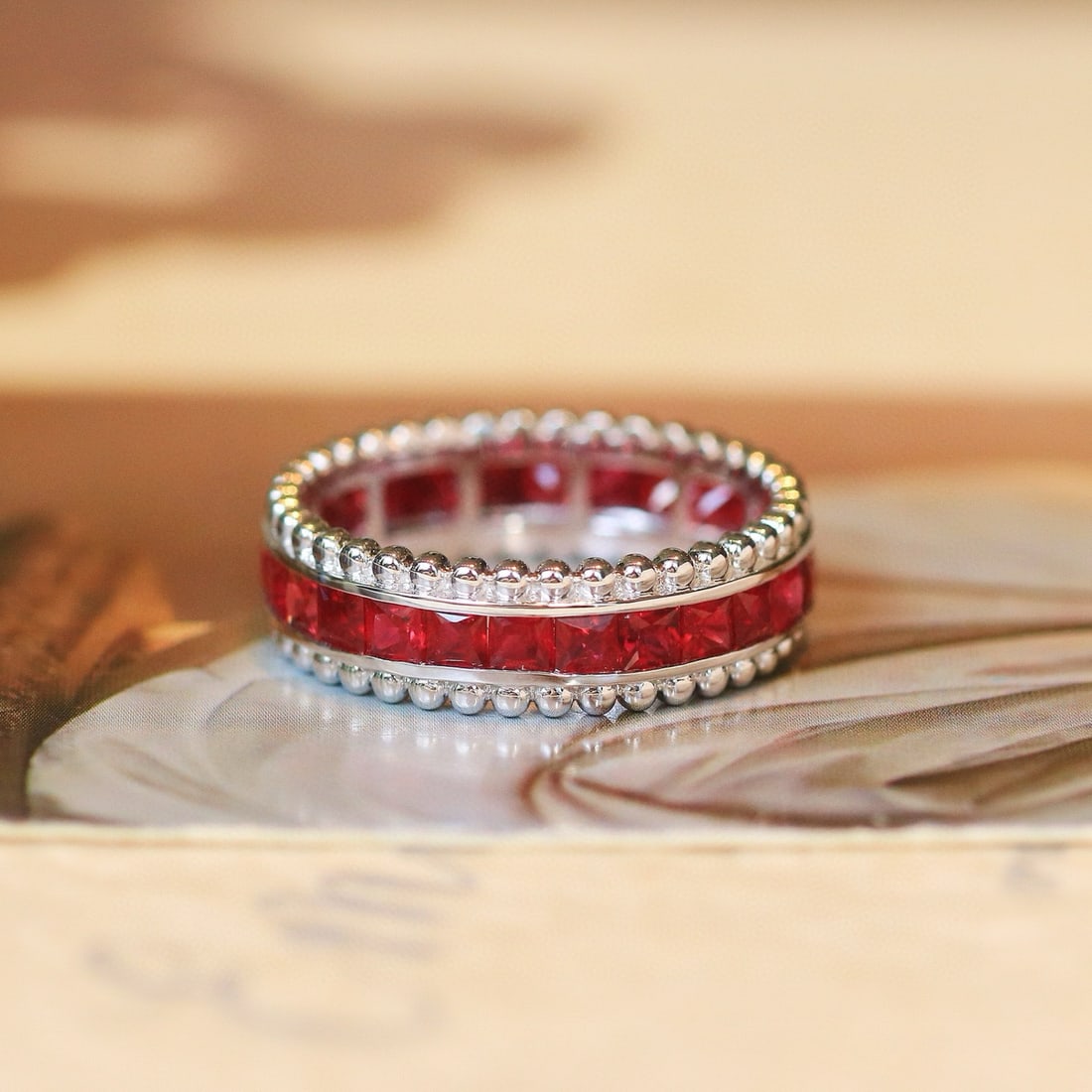 14k Gold 2.68 Ct Natural Ruby Ring: Ref:230994393 // gold content:14k gold // ring size:7. 25us // // main gemstone:ruby // shape:princess // carat weight:2. 68ct // color:pigeonblood red // treatment:natural // Condition: New Low