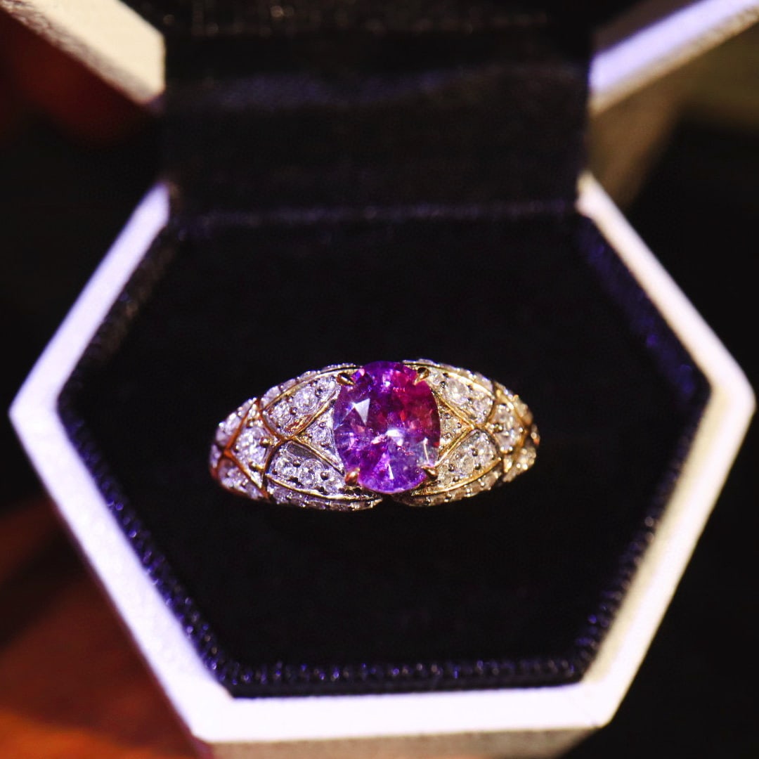 14k Gold 1.52 Ctw Natural Sapphire & Diamond Ring - 6