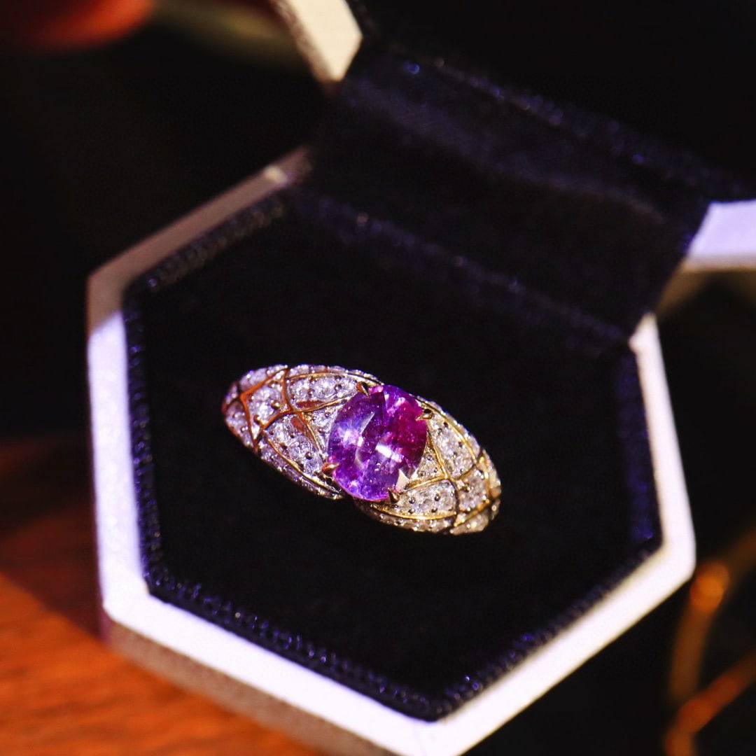 14k Gold 1.52 Ctw Natural Sapphire & Diamond Ring - 7