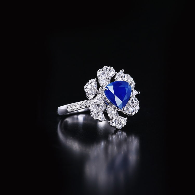 14k Gold 3.39 Ctw Natural Sapphire & Diamond Ring/pendant( Without Chain ) - 4
