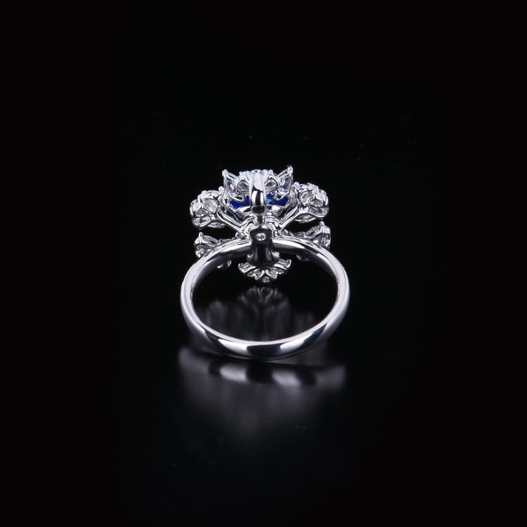 14k Gold 3.39 Ctw Natural Sapphire & Diamond Ring/pendant( Without Chain ) - 5