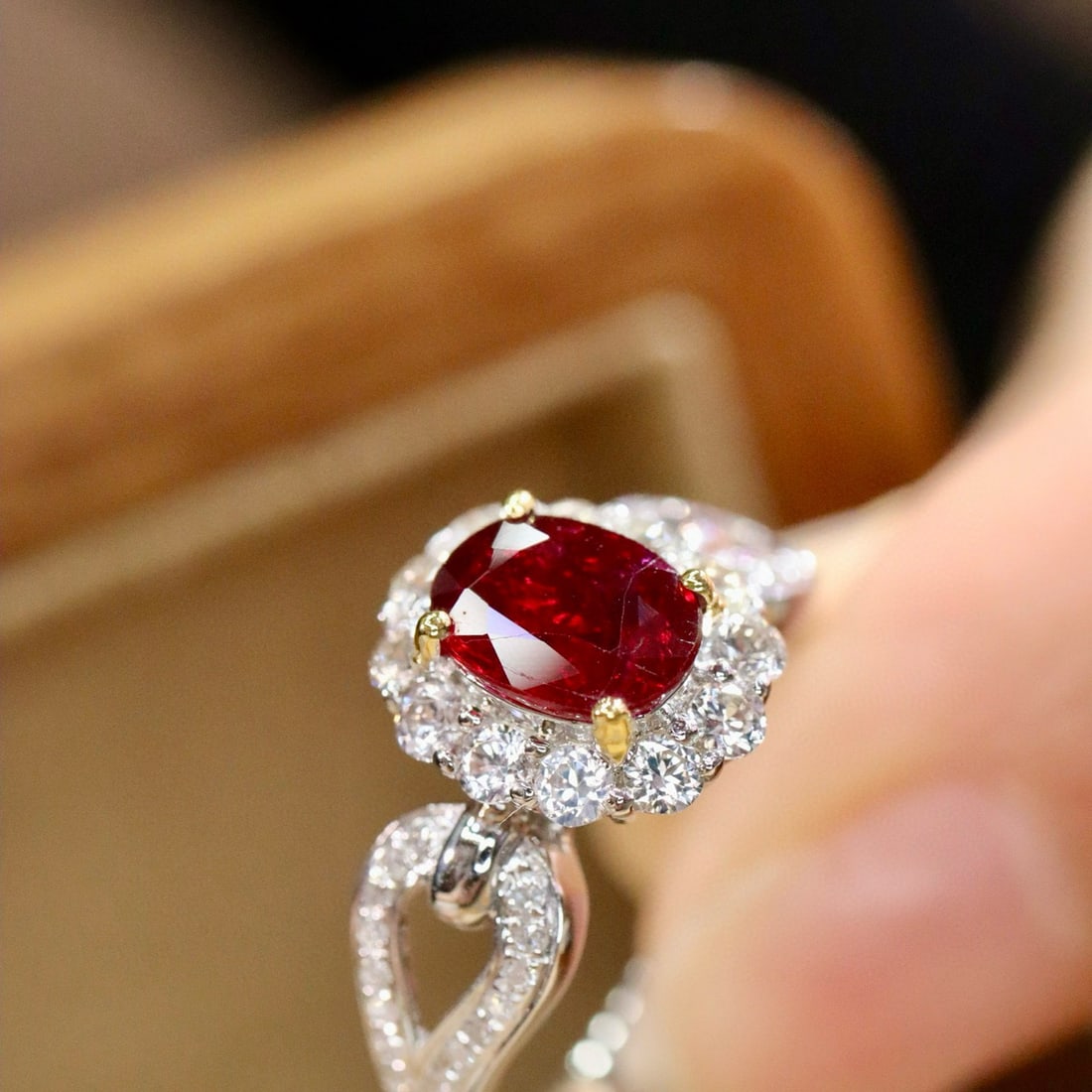 14k Gold 1.03 Ctw Natural Ruby & Diamond Ring - 3