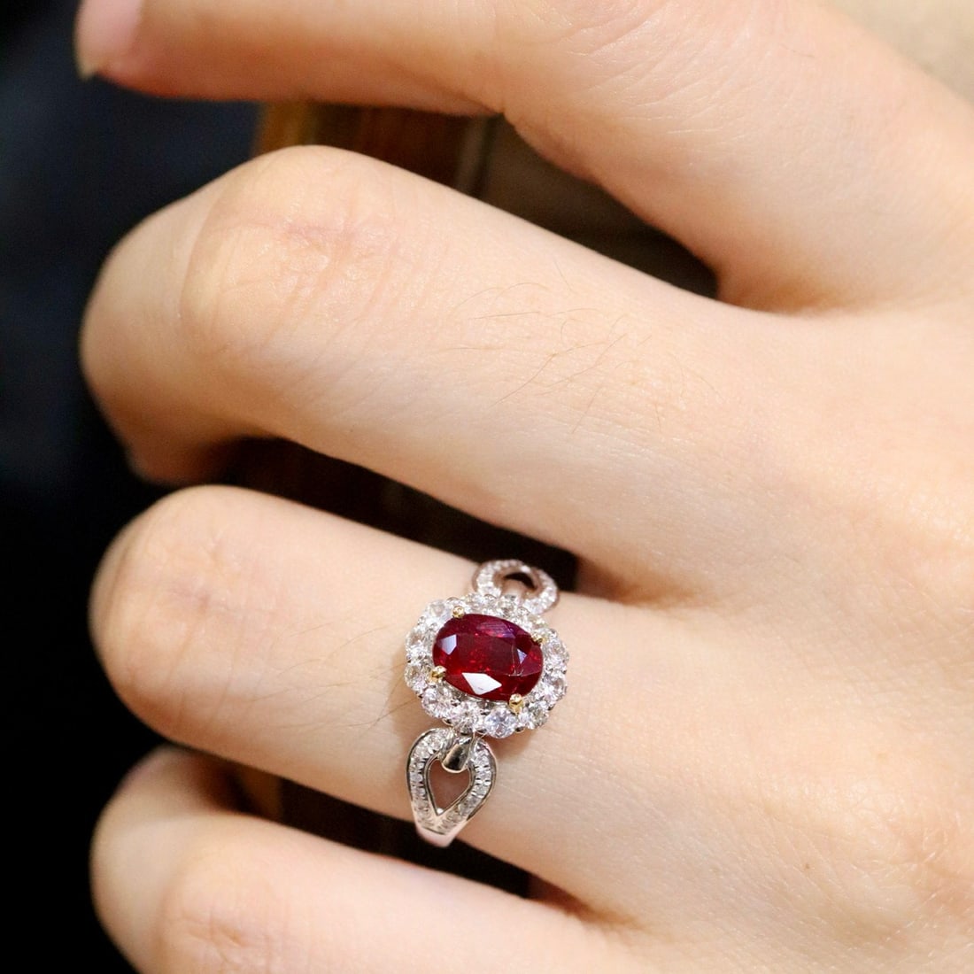 14k Gold 1.03 Ctw Natural Ruby & Diamond Ring - 4