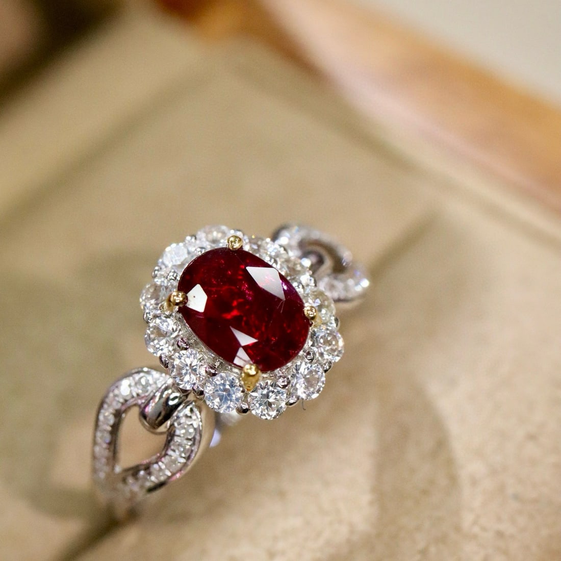 14k Gold 1.03 Ctw Natural Ruby & Diamond Ring - 6