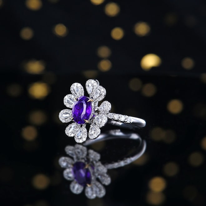 14k Gold 2.53 Ctw Natural Sapphire & Diamond Ring/pendant( Without Chain ) - 3