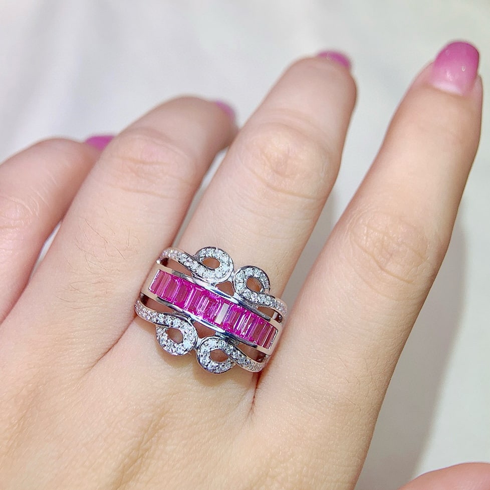 14k Gold 2.54 Ctw Natural Ruby & Diamond Ring - 2
