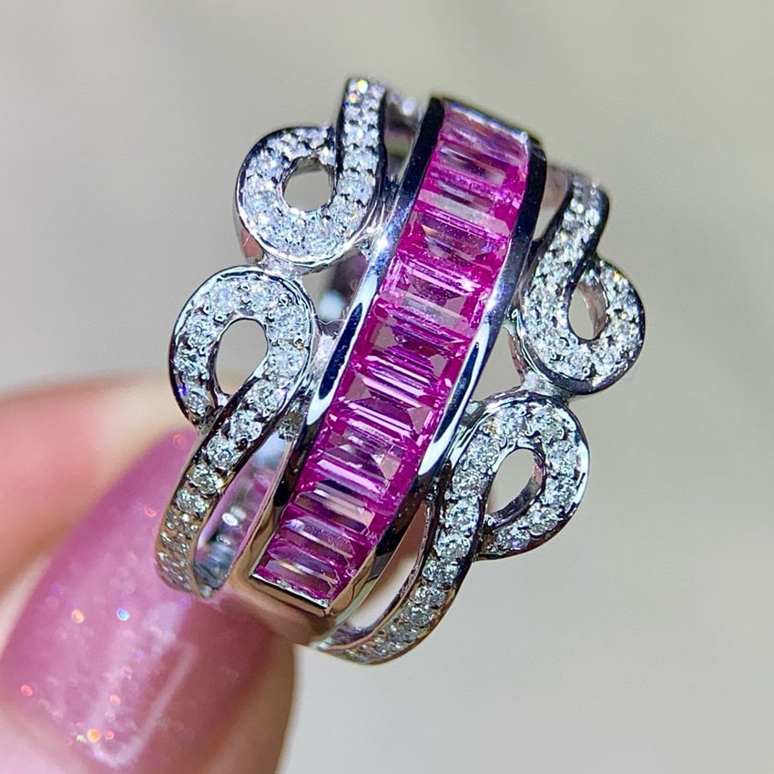 14k Gold 2.54 Ctw Natural Ruby & Diamond Ring - 4