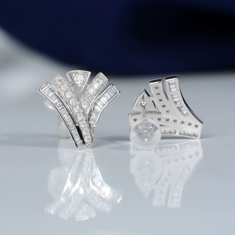 14k Gold 0.68 Ct Natural H Diamond Earrings - 3