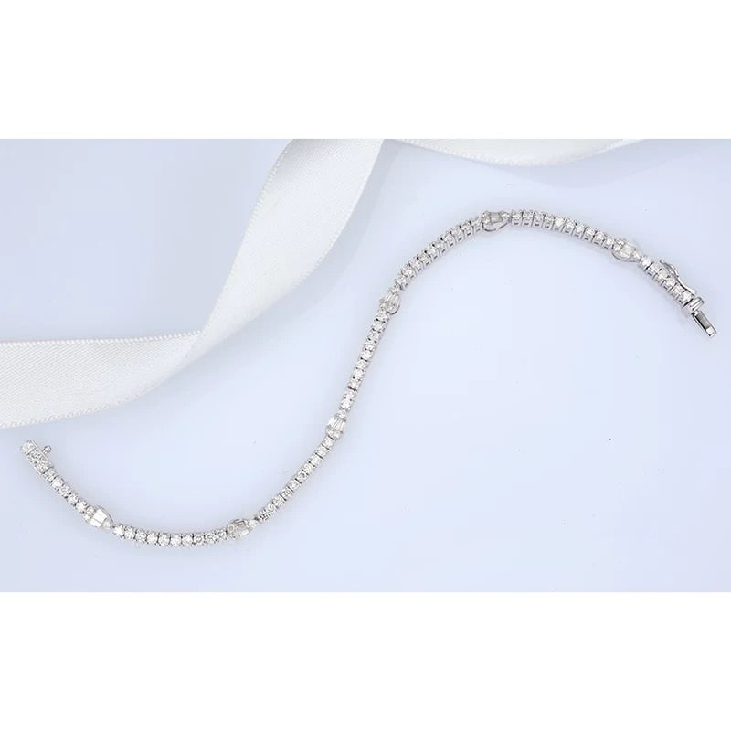 14k Gold 1.98 Ct Natural H Diamond Bracelet - 3