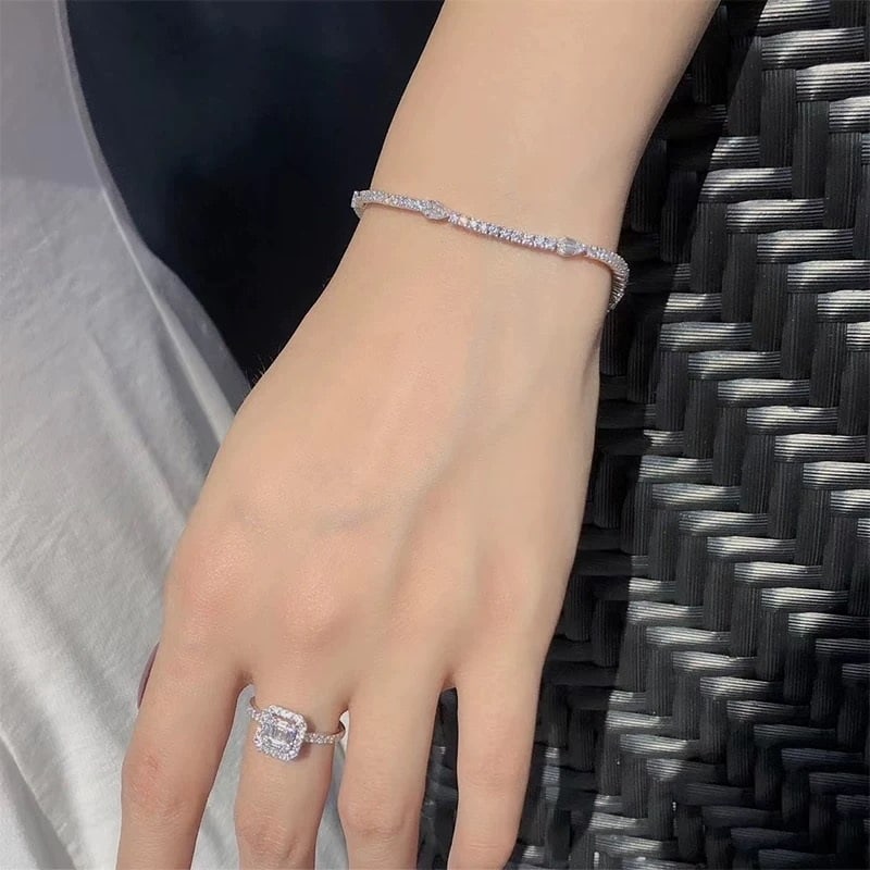 14k Gold 1.98 Ct Natural H Diamond Bracelet - 4