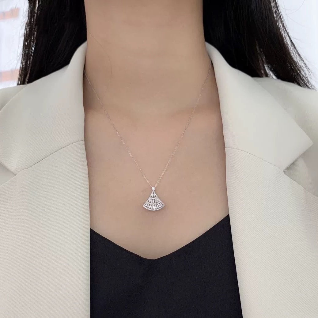 14k Gold 0.5 Ct Natural H Diamond Necklace - 4