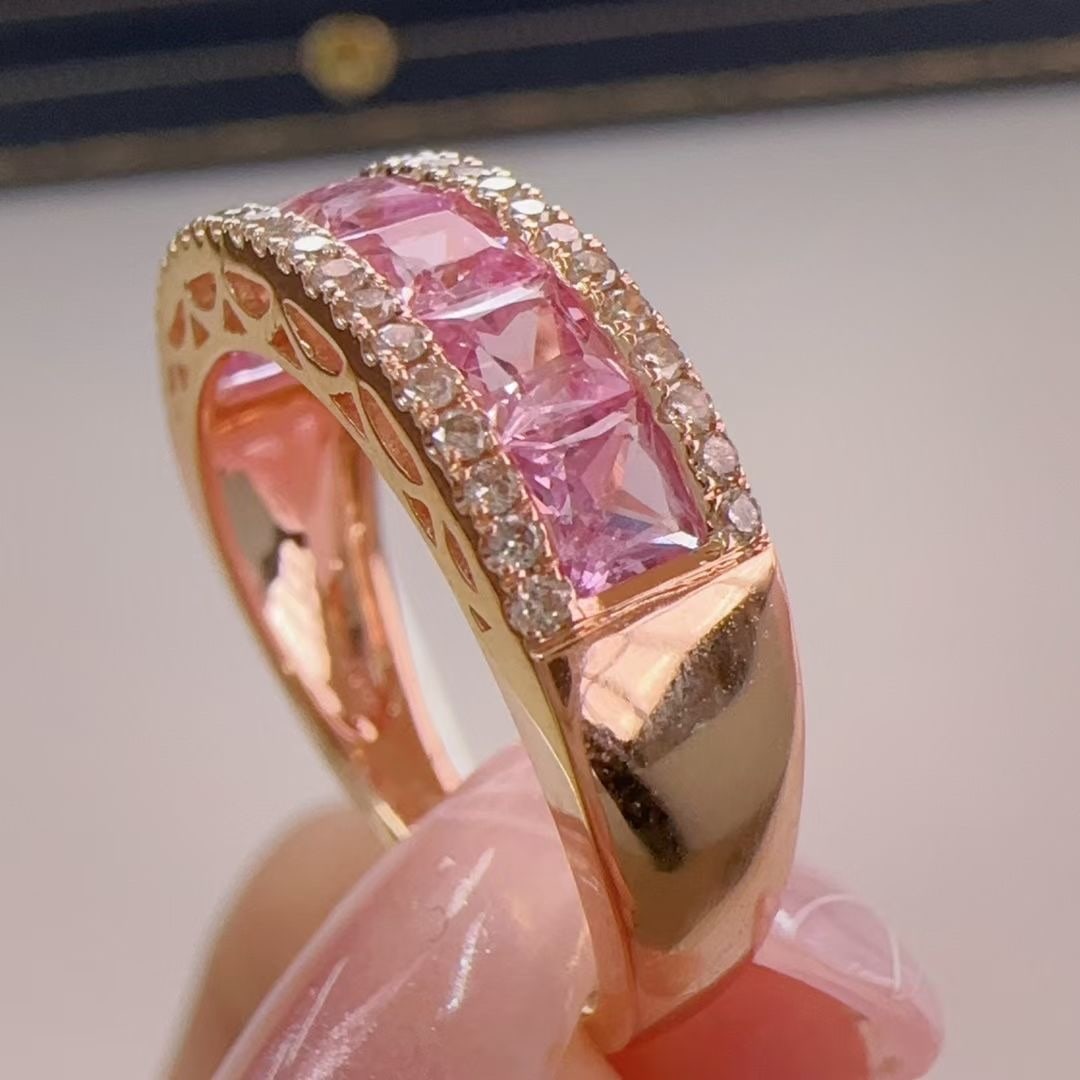 14k Gold 1.73 Ctw Natural Sapphire & Diamond Ring - 4