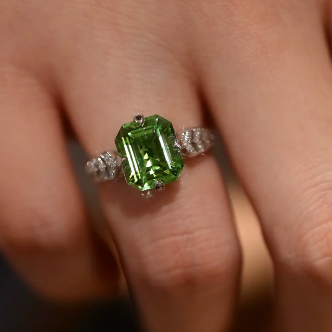 14k Gold 4.69 Ctw Natural Tourmaline & Diamond Ring - 6